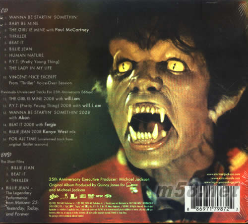 thriller 颤栗(cd+dvd 25周年重量级珍藏hk版)红黑